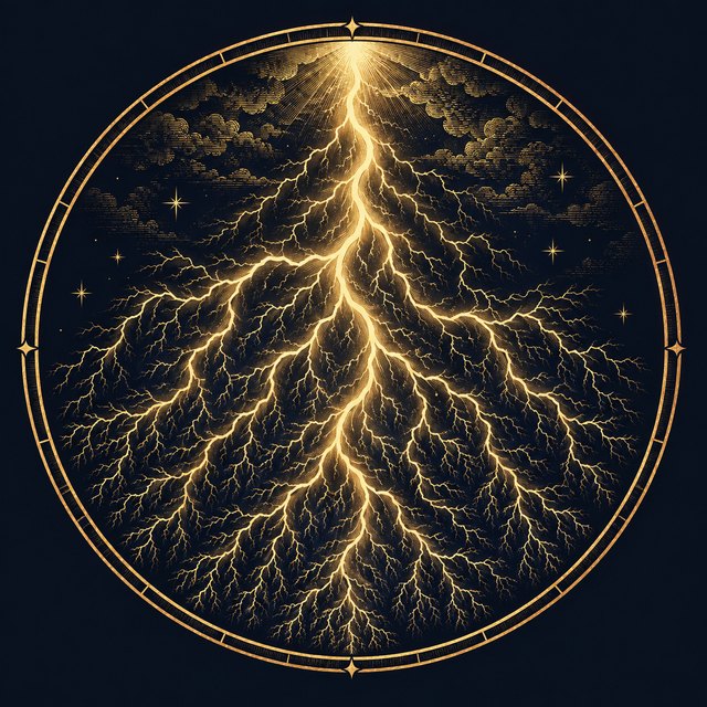 A lightning strike
