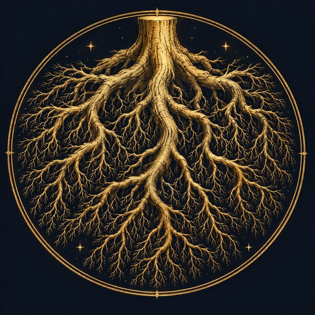 An oak's roots